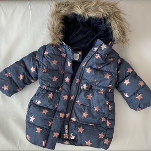 Gap girls puffer long jacket